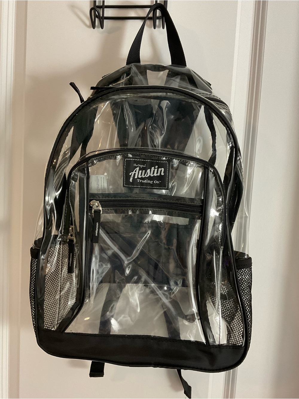 Clear Backpack with Black Straps